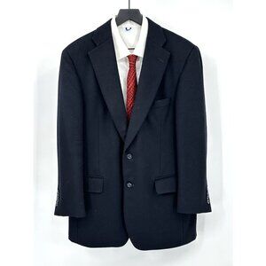 vintage 2004 SAMUELSOHN jacket blazer sport coat wool cashmere silk black 40R